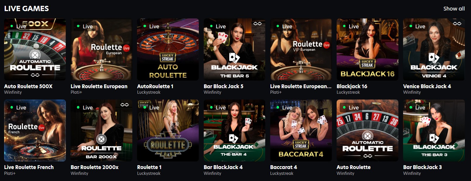 Neospin Casino Game Library - 3000+ Pokies, Table Games, Live Dealer